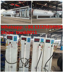 customized mobile skid propane gas refilling station with 4 digital weighting scales for sale, skid lpg gas plant
