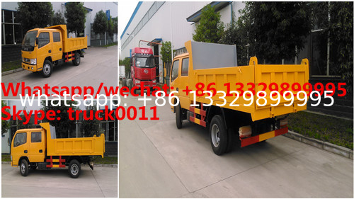 HOT SALE! Dongfeng 4*2 double cabs light duty 3tons dump tipper truck, Factory sale high quality and lower price tipper