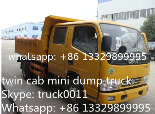 HOT SALE! Dongfeng 4*2 double cabs light duty 3tons dump tipper truck, Factory sale high quality and lower price tipper