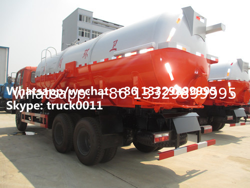 best seller heavy duty 6*4 14-18m3 vacuum tank truck  for sale,factory sale cheaper price China-made septic tank truck