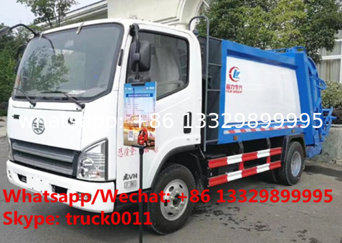 best seller FAW new 4x2 garbage compactor truck for sale, Factory sale High quality FAW brand compacted garbage truck