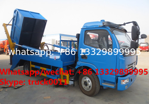 Factory sale dongfeng 4*2 LHD 5m3 hydraulic hookling arm garbage truck, HOT SALE! dongfeng skid bon wastes vehicle