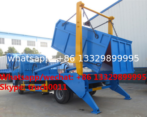 Factory sale dongfeng 4*2 LHD 5m3 hydraulic hookling arm garbage truck, HOT SALE! dongfeng skid bon wastes vehicle