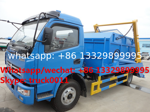 Factory sale dongfeng 4*2 LHD 5m3 hydraulic hookling arm garbage truck, HOT SALE! dongfeng skid bon wastes vehicle