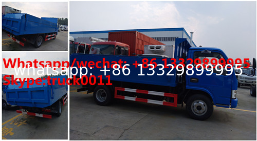 HOT SALE!dongfeng 4*2 LHD 4tons dump garbage truck, Factory sale best price dump garbage truck with hydraulic cover