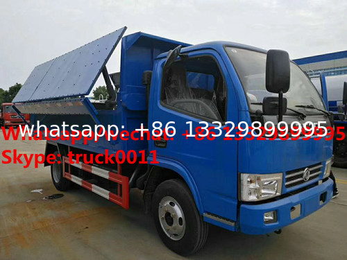 HOT SALE!dongfeng 4*2 LHD 4tons dump garbage truck, Factory sale best price dump garbage truck with hydraulic cover