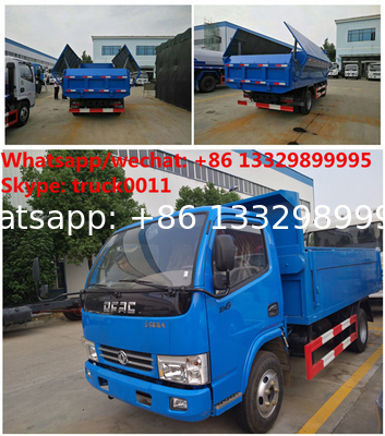 HOT SALE!dongfeng 4*2 LHD 4tons dump garbage truck, Factory sale best price dump garbage truck with hydraulic cover