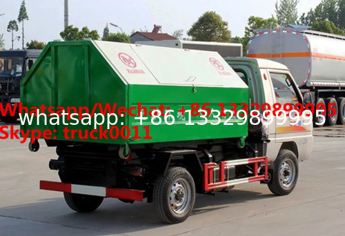 Factory sale Bottom price KAMA mini 3m3 hook lift trash truck,FOT SALE! KAMA gasoline mini wastes collecting vehicle