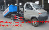 Factory sale cheaper price Chang'an mini hook lift garbage truck, HOT SALE good price gasoline wastes collecting vehicle
