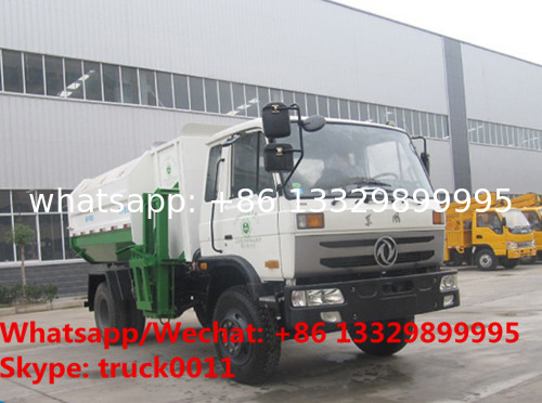Factory sale cheaper price Dongfeng 4*2 LHD side loader garbage truck, HOT SALE! good price wastes collecting vehicle