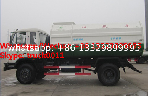 Factory sale cheaper price Dongfeng 4*2 LHD side loader garbage truck, HOT SALE! good price wastes collecting vehicle