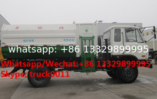 Factory sale cheaper price Dongfeng 4*2 LHD side loader garbage truck, HOT SALE! good price wastes collecting vehicle
