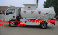 factory sale best price dongfeng 120HP 4tons side lifting bins food garbage truck,6m3 wastes food collecting vehicle