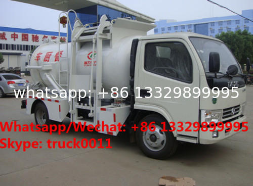 factory sale best price dongfeng 120HP 4tons side lifting bins food garbage truck,6m3 wastes food collecting vehicle