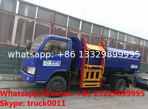 customized CLW 4*2 LHD side garbage bin lifter truck for sale, HOT SALE! lowest price CLW brand side loader garbge truck