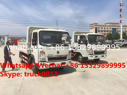 High quality and good price customized SINO TRUK HOWO 4tons dump tipper truck, Factory sale lower price HOWO tipper