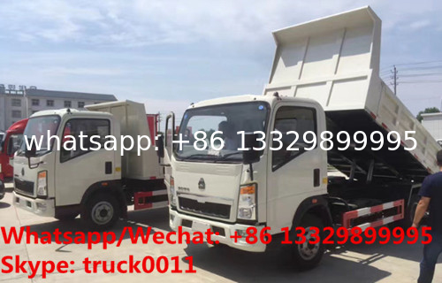 High quality and good price customized SINO TRUK HOWO 4tons dump tipper truck, Factory sale lower price HOWO tipper