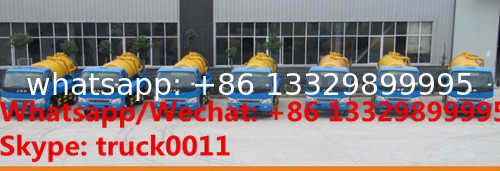 Factory customized high quality and lower price JAC 4*2 LHD 5m3 vacuum tank truck for sale, sludge tank truck  for sale