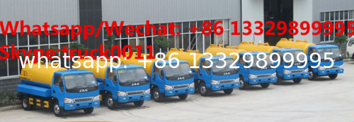 Factory customized high quality and lower price JAC 4*2 LHD 5m3 vacuum tank truck for sale, sludge tank truck  for sale