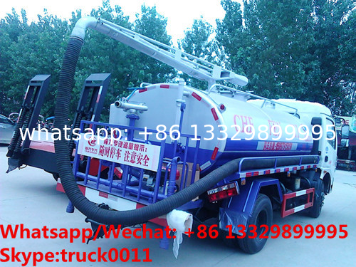 Factory customized JAC brand 4*2 LHD 4m3 fecal suction truck for sale, HOT SALE! China cesspoolage tank truck