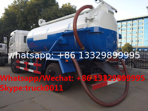 Cheapest price dongfeng 4*2 LHD 10cbm vacuum tank truck for sale, Factory sale good price sludge tank truck