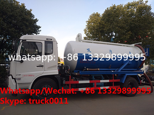 Cheapest price dongfeng 4*2 LHD 10cbm vacuum tank truck for sale, Factory sale good price sludge tank truck