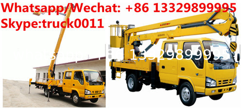 Japan brand ISUZU 12M,14M,16M aerial working platform truck for sale, HOT SALE! best price ISUZU overhead working truck