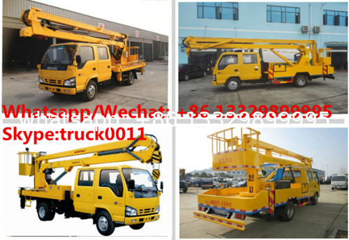 Japan brand ISUZU 12M,14M,16M aerial working platform truck for sale, HOT SALE! best price ISUZU overhead working truck