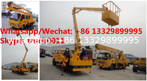 Japan brand ISUZU 12M,14M,16M aerial working platform truck for sale, HOT SALE! best price ISUZU overhead working truck