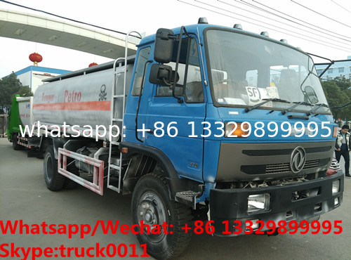 Factory customized dongfeng 4*2 RHD 10,000L gasoline tank delivery truck for sale,cheapest dongfeng 10m3 fuel tank truck