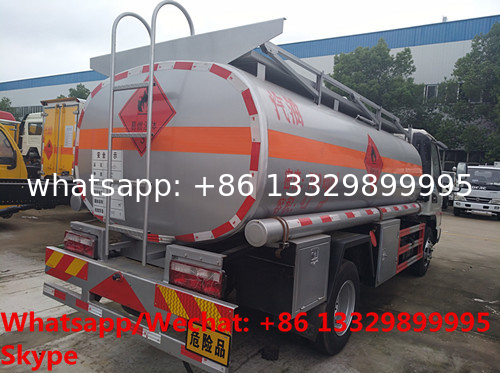 high quality JAC brand new 5500L oil tanker fuel transport truck for sale, Bottom price JAC diesel tank delivery truck