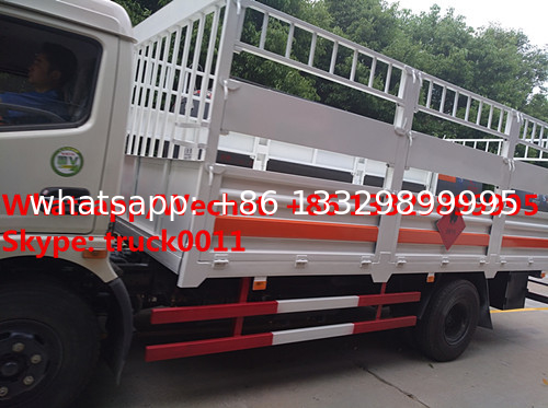 Factory sale high quality Cheapest price Dongfeng 4x2 6ton gas cylinder transport truck, gas canister carrying vehicle