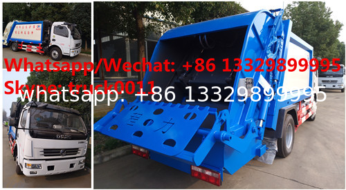 HOT SALE! best seller-dongfeng 4*2 LHD 7m3 compression garbage compactor truck, new rear loader garbage vehicle for sale