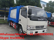 best seller good price smaller dongfeng 5m3 4tons compression garbage truck for sale, garbage compactor truck for sale
