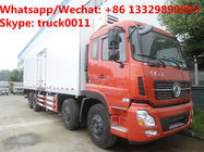 HOT SALE! bigger volume dongfeng tinalong 8*4 LHD refrigerator truck for seafood, Customized best price cold room truck