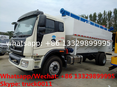 cheapest price FOTON LHD 160hp LOVOL diesel 20m3-22m3 bulk feed pellet truck for sale, poultyr feed transported truck