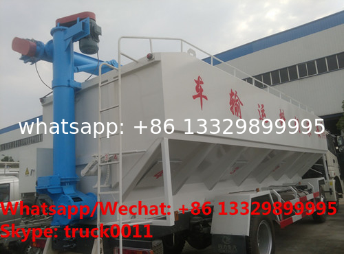 cheapest price FOTON LHD 160hp LOVOL diesel 20m3-22m3 bulk feed pellet truck for sale, poultyr feed transported truck