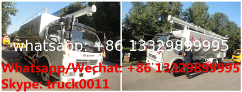 HOT SALE! good price dongfeng LHD 120hp Euro 4 diesel 12m3 4tons-6tons electronic discharging poultry feed delivery truc