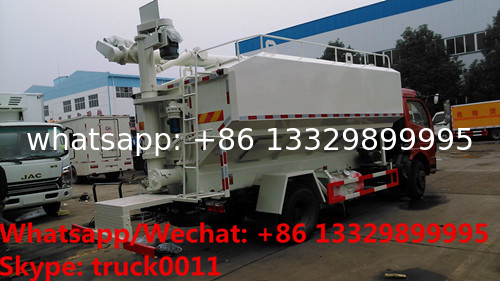 HOT SALE! good price dongfeng LHD 120hp Euro 4 diesel 12m3 4tons-6tons electronic discharging poultry feed delivery truc