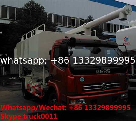 HOT SALE! good price dongfeng LHD 120hp Euro 4 diesel 12m3 4tons-6tons electronic discharging poultry feed delivery truc