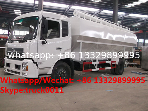 High quality and best price dongfeng 4*2 RHD 190hp 8tons-12tons hydraulic livestock poultry feed delivery truck for sale