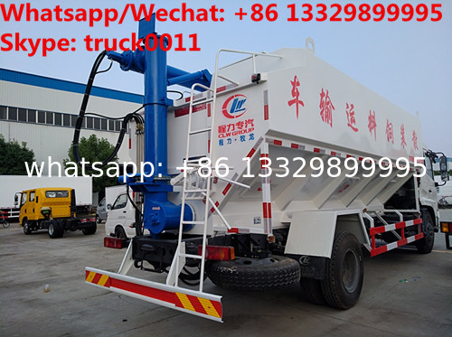 High quality and best price dongfeng 4*2 RHD 190hp 8tons-12tons hydraulic livestock poultry feed delivery truck for sale