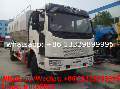 HOT SALE! good price FAW 4*2 LHD 10tons bulk feed fodder transporting truck , electronic discharging bulk feed truck