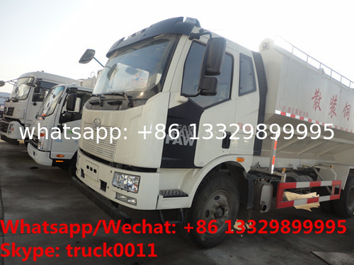 HOT SALE! good price FAW 4*2 LHD 10tons bulk feed fodder transporting truck , electronic discharging bulk feed truck