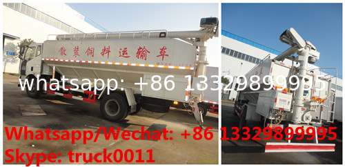 HOT SALE! good price FAW 4*2 LHD 10tons bulk feed fodder transporting truck , electronic discharging bulk feed truck