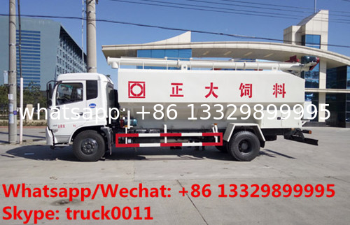 high quality and best price Euro 5 Dongfeng tianjin 4*2 LHD 10tons-12tons animal feed delivery truck for sale