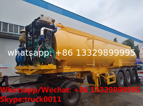 high quality and competitive price customized CLW brand 4 axles 30,000Liters vacuum tank semitrailer for sale,