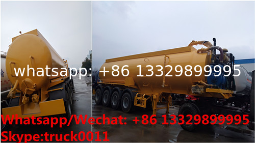 high quality and competitive price customized CLW brand 4 axles 30,000Liters vacuum tank semitrailer for sale,