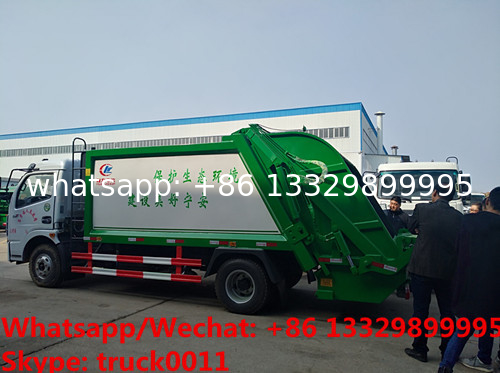 best price dongfeng 4*2 LHD/RHD 120hp diesel 7m3 6tons garbage compactor truck for sale,compression garbage truck