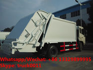 Dongfeng Tianjin garbage compactor truck 6 wheels compressed garbage truck 8 tons capacity garbage trucks for sale